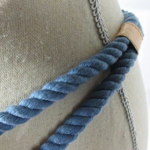 Chico's Rope Leather Belt Nautical Coastal Size L NEW $54 - Picture 6 of 9